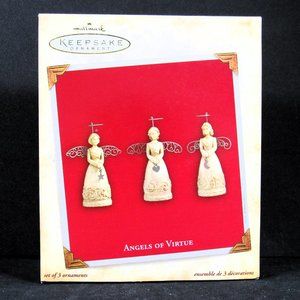 ANGELS OF VIRTUE Hallmark Keepsake Christmas Ornament - New 2003 Set of 3